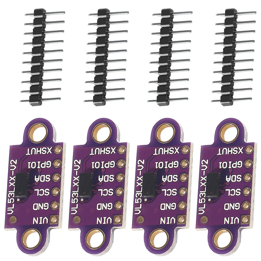 4 x Sensormodul Time-of-Flight ToF Laser Distanzsensor VL53L0X Time of Flight Sensor 940nm kompatibe