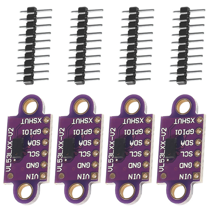 4 x Sensormodul Time-of-Flight ToF Laser Distanzsensor VL53L0X Time of Flight Sensor 940nm kompatibe