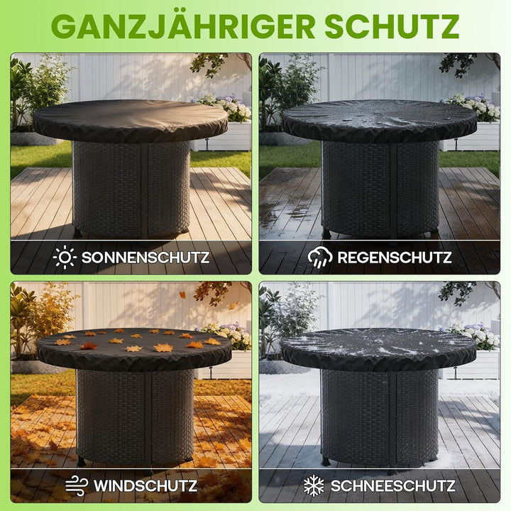 Feuerplatte Abdeckung, 600D Oxford PVC für ø100cm Feuerplatte mit Kordelzug, Rund Grillplatte Feuert