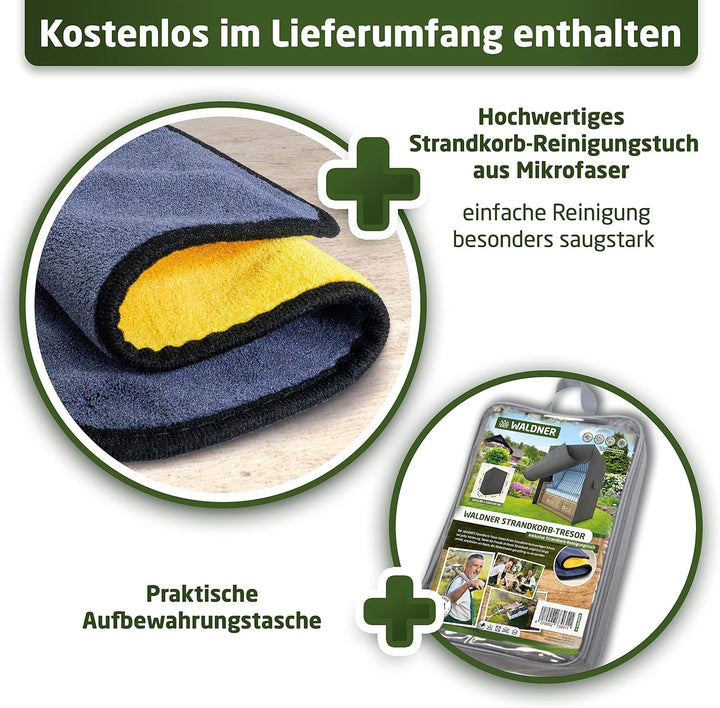 WALDNER Strandkorb Schutzhülle | Oxford 600D | Abdeckung Strandkorbhülle Abdeckhaube Abdeckplane | w