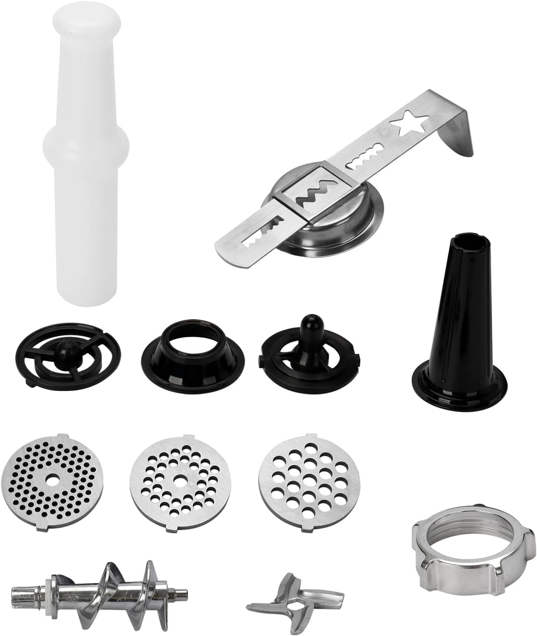 Emerio Fleischwolf | elektrisch | 3 Fleischeinsätze (fein/mittel/grob) + Wurststopfaufsatz + Kebbeau