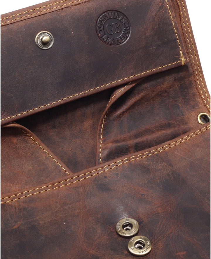 Greenburry Vintage Kellnergeldbeutel braun, 1785-ES-25, Braun
