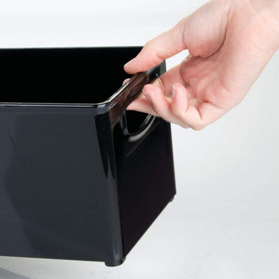 mDesign 8er-Set Schreibtisch Organizer mit Griffen – tragbares Schreibtisch Ordnungssystem aus Kunst