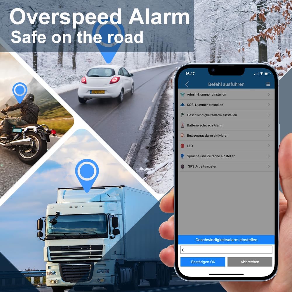 TKMARS TK905B 4G GPS Gerät, Diebstahlschutz Mehrere Alarme Tracker mit Echtzeit Ortung, 10000mah-Akk