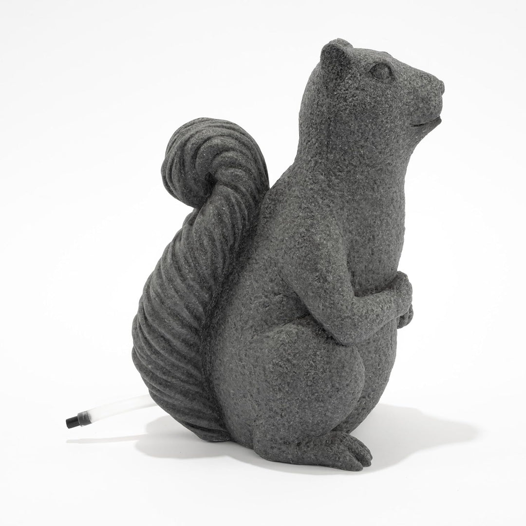 Esotec Solar Wasserspeier-Set Eichhörnchen, inklusive Teichpumpen-Set, Solarmodul, Polyresin, 1,5m S