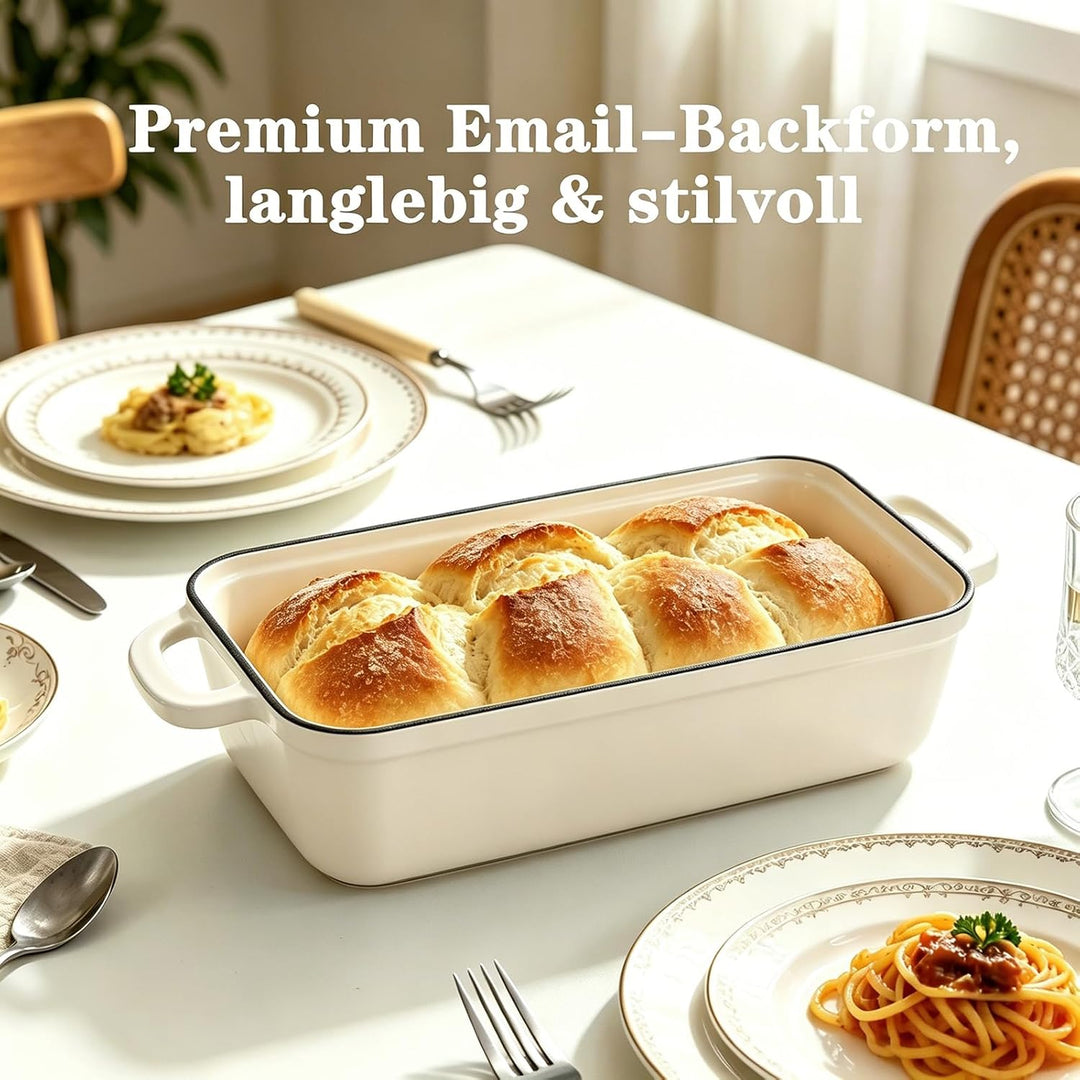 Illidan 5.68 L Gusseisen Brotbackform,Brotbacktopf mit Deckel,Gusseisen Topf Brot Backen,Brotformen