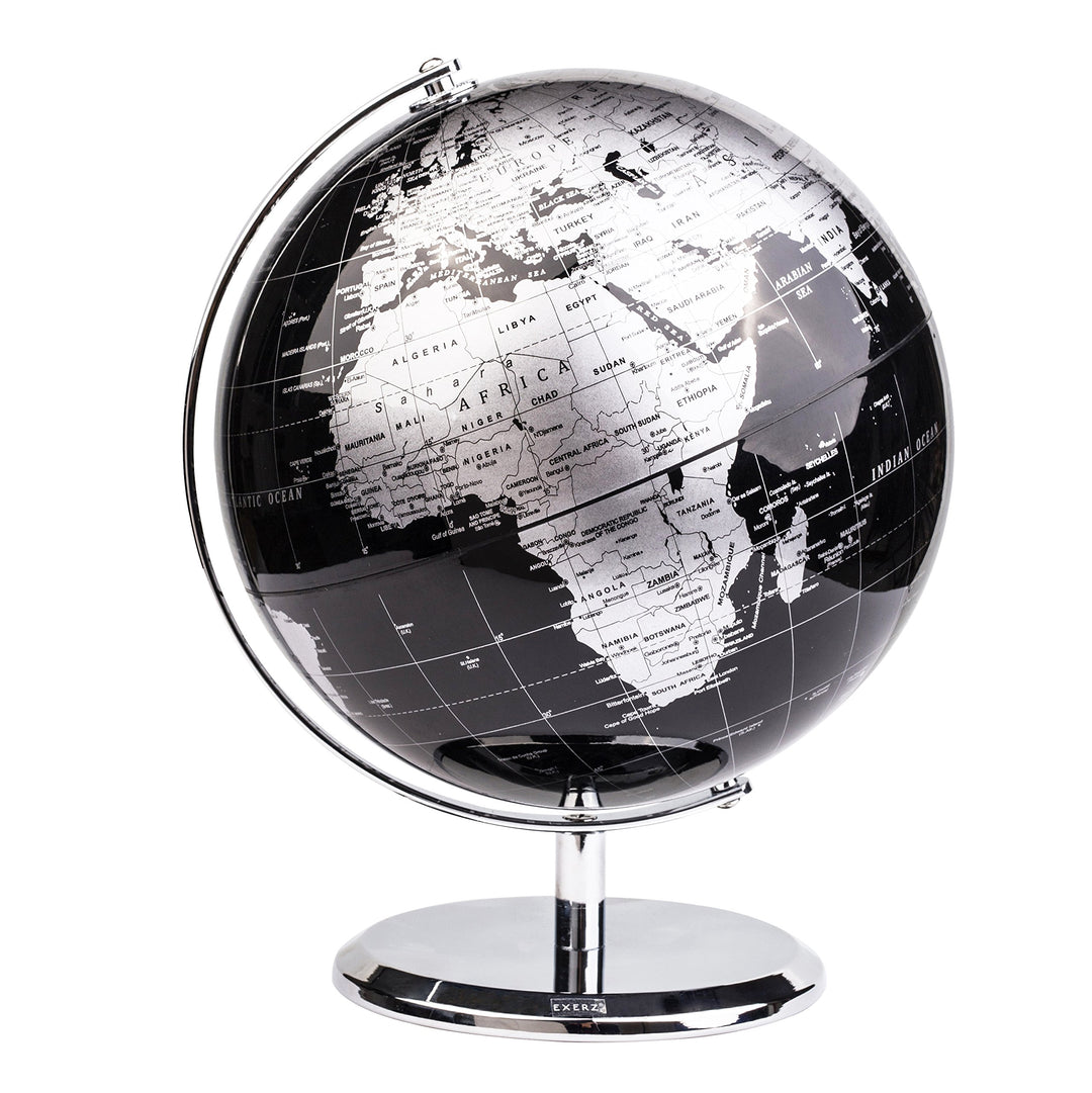 Exerz 20cm Globus - Englische Karte - Schüler-Globus - Mit Einem Metallfuss Pädagogisch/Geografisch/