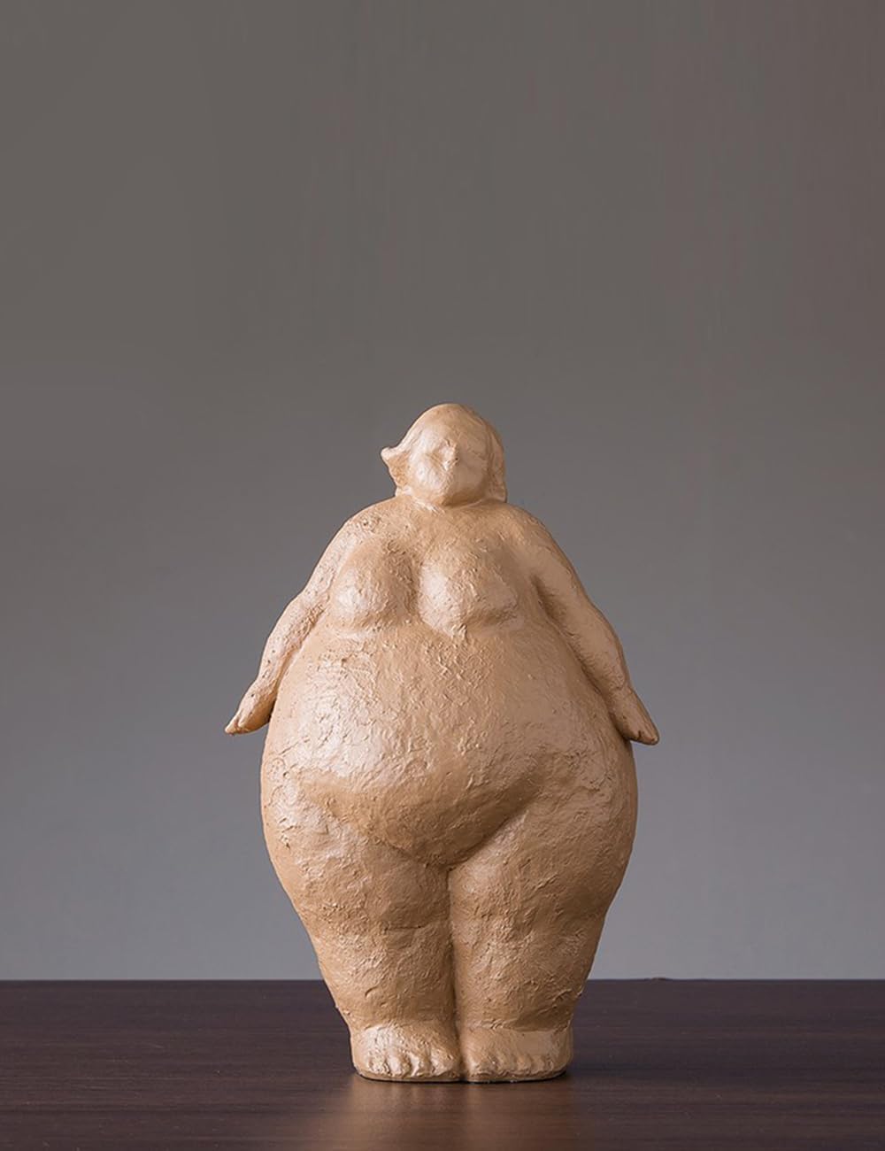 Amoy-Art Frau Skulptur Figuren Modern Dekor Statue Wohnzimmer Kunst Arts Polyresin Geschenk Braun 27