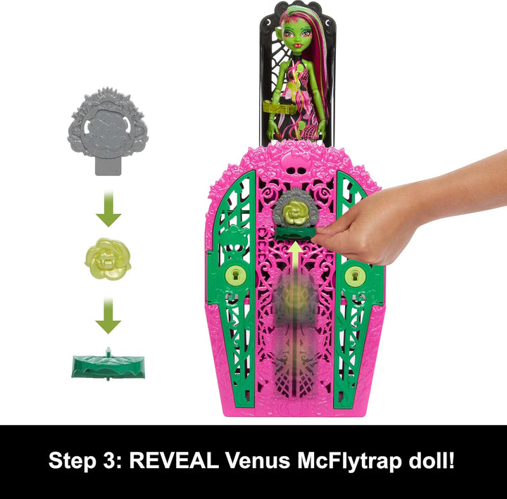 Monster High Skulltimate Secrets, Puppe und Zubehör, Garden Mysteries Venus McFlytrap mit zauberhaft
