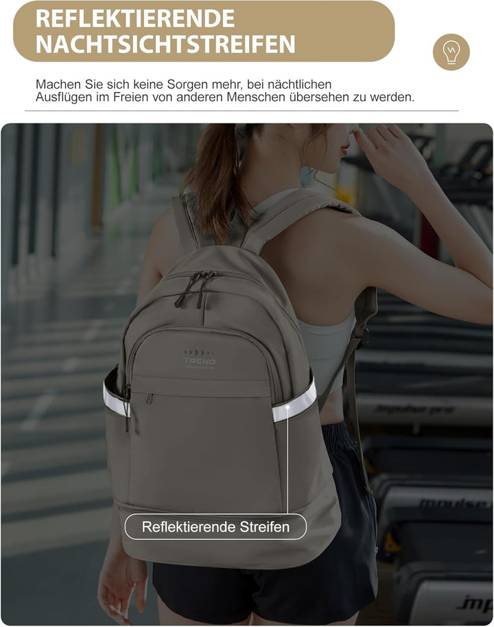 suradar Sportrucksack für Frauen mit Nasstasche und Schuhfach Sportrucksack Damen Gym Backpack Rucks