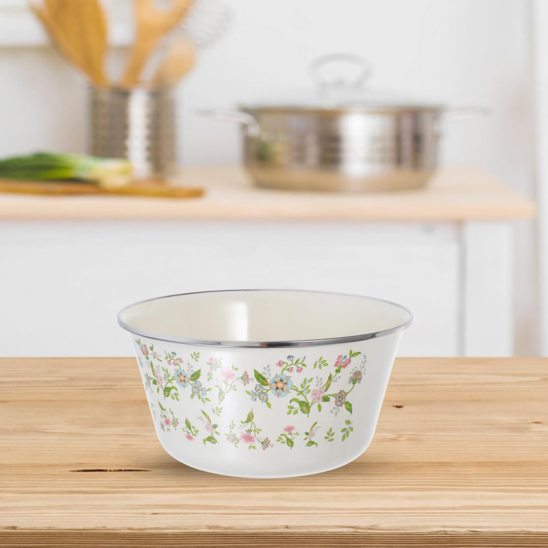 Supvox Traditionelle Chinesische Emaille Schale 18cm für Ramen Suppen und Gemüse Waschbecken für Küc
