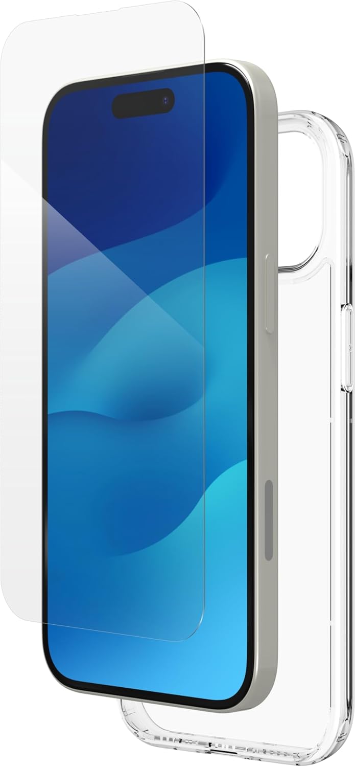ZAGG InvisibleShield Glass Elite 360, Bundle, Displayschutz aus gehärtetem Glas und Hülle für iPhone