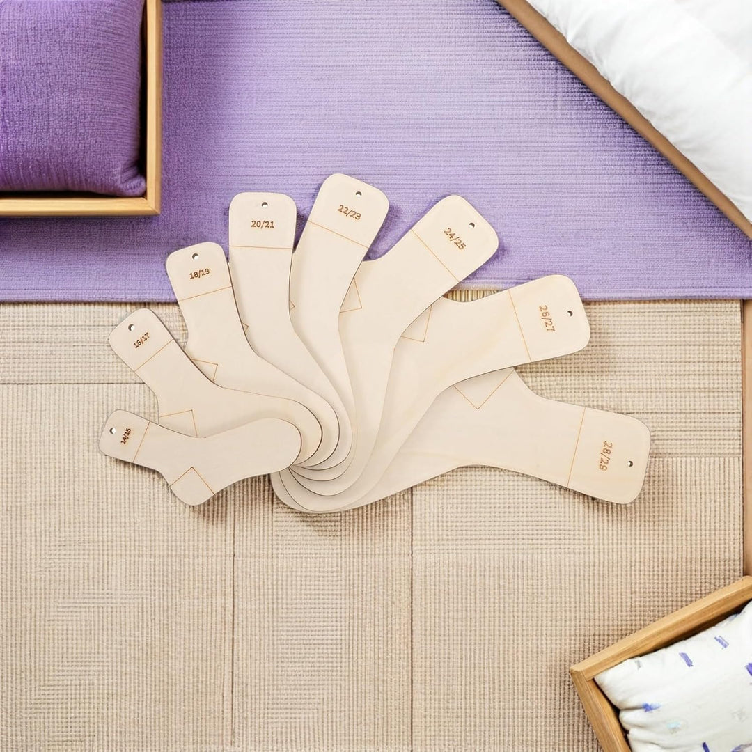 BELLIFFY 16 Stück Sockenblocker zum Strumpfstricken mit Leichtem Design als Strickwerkzeug für Zuhau