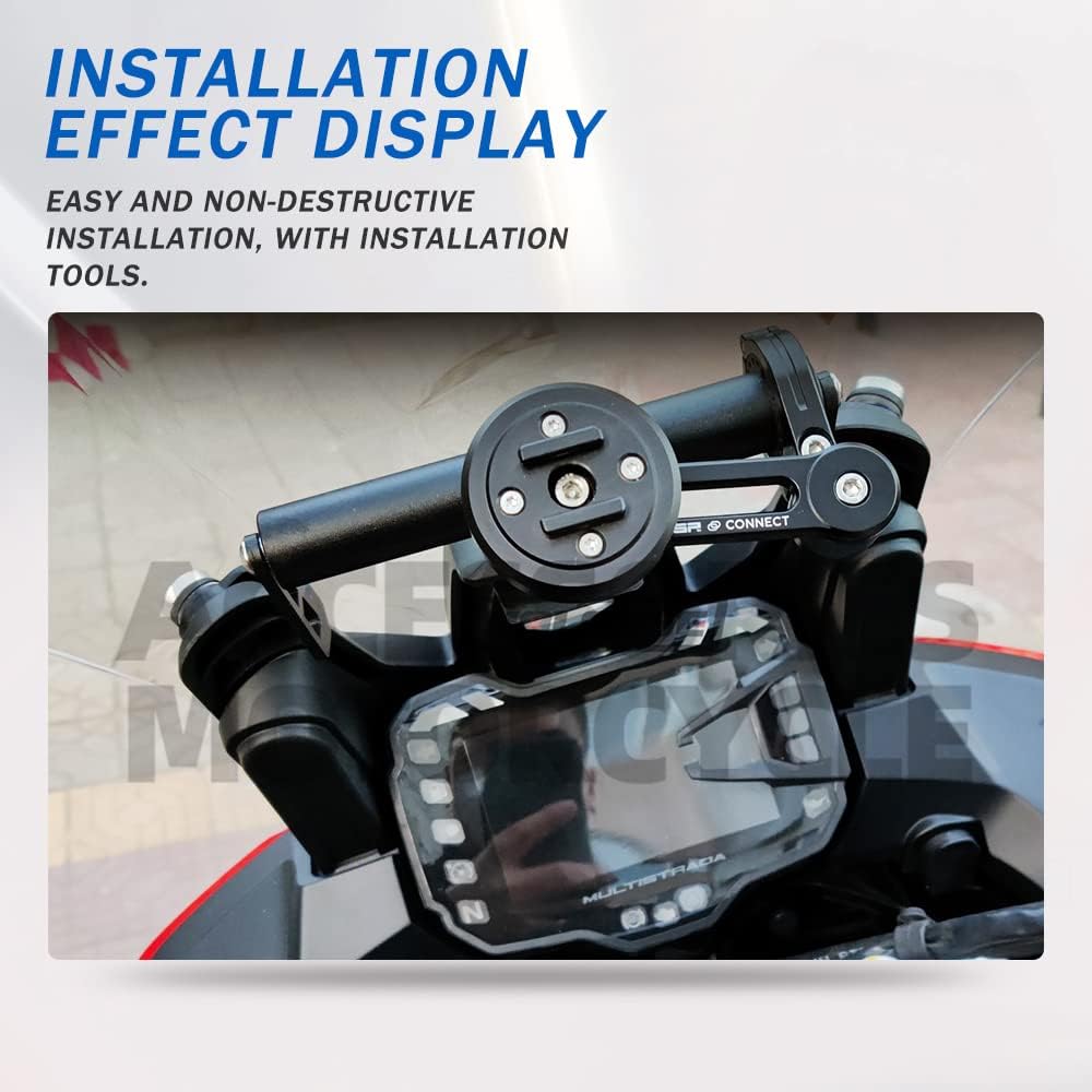 Motorrad Erweiterung Crossbar Telefonhalter Ständer Halter GPS Navigationsplattenhalterung für Ducat
