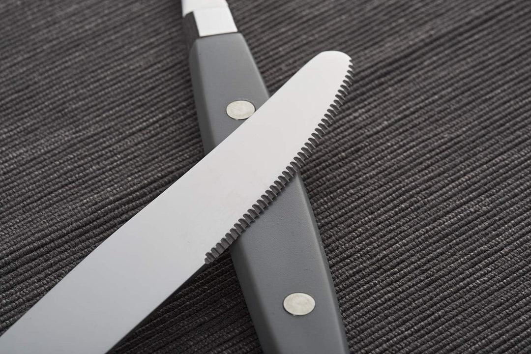 ANNOVA Retro/Rivet Buntes Edelstahl-Geschirr Küchenbesteck-Set, enthält Tischmesser, Gabeln, Löffel,