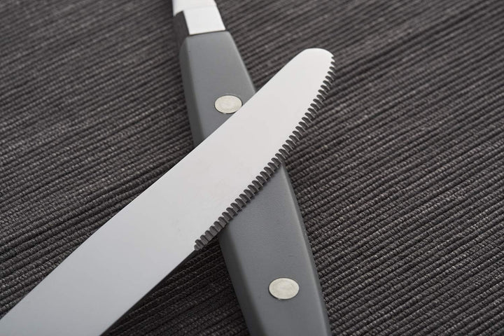 ANNOVA Retro/Rivet Buntes Edelstahl-Geschirr Küchenbesteck-Set, enthält Tischmesser, Gabeln, Löffel,