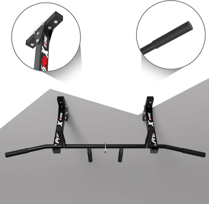 K-Sport: Klimmzugstange zur Deckenmontage I Kraftstation mit Pull-Up Bar & 3 Griffen I Klimmzugturm