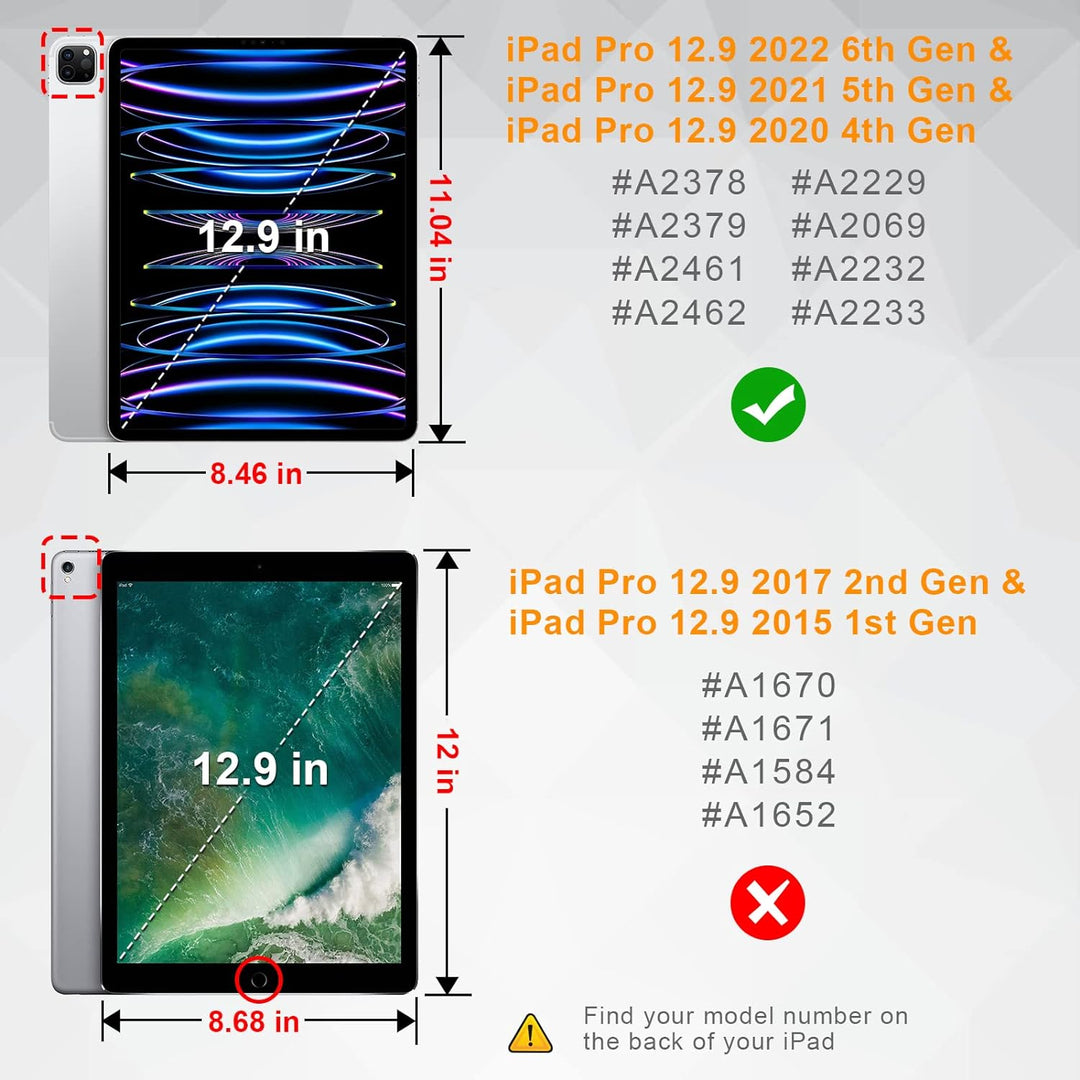 Fintie Hülle für iPad Pro 12.9 Zoll 2022 (6. Generation) / iPad Pro 12.9 2021/2020/2018 mit Stifthal