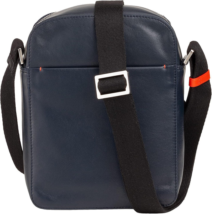 DuDu Herren-Handtasche aus echtem Leder, verstellbare Umhängetasche, kleines kompaktes Design, mehre