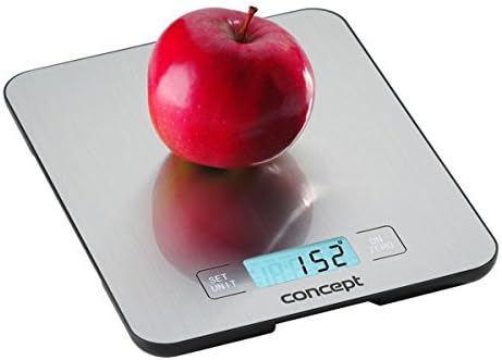 CONCEPT Hausgeräte VK5710 Küchenwaage, Produktlinie SINFONIA, Zeit-Anzeige, Zeitschaltuhr, Tragkraft