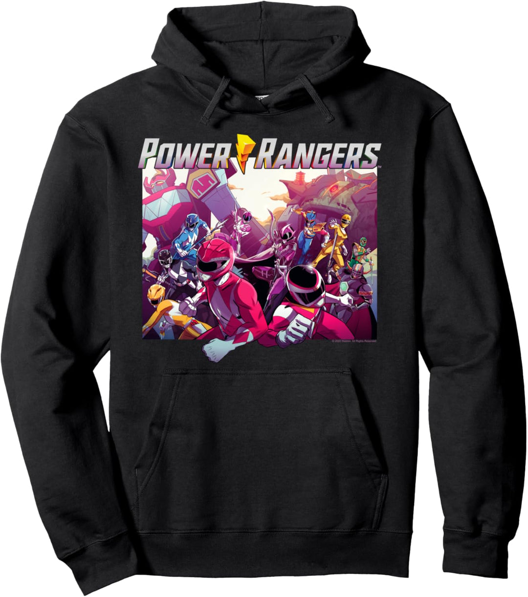 Power Rangers Shattered Grid Comic Team Up Poster Pullover Hoodie