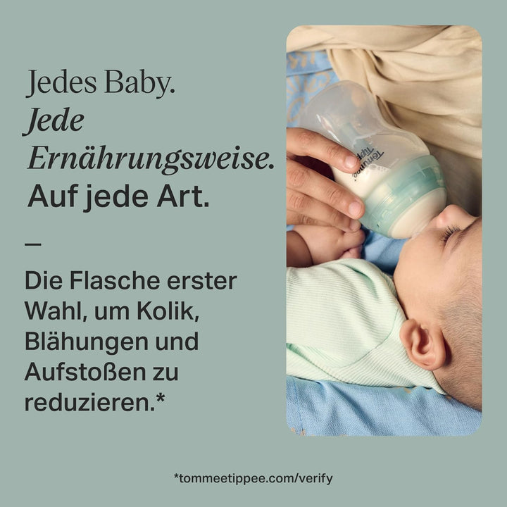 Tommee Tippee Anti-Kolik-Starterset für neugeborene Babys mit Kolik, 150-ml- und 260-ml-Babyflaschen