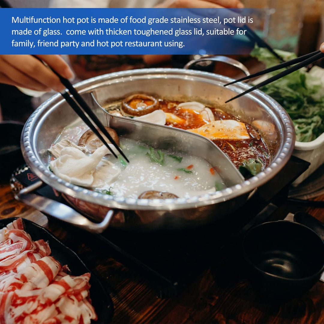 TOPBATHY Induktion Wok Elektrischer Heisser Topf Induktionskochtopf Fonduetopf Shabu Hot Pot Für Zu