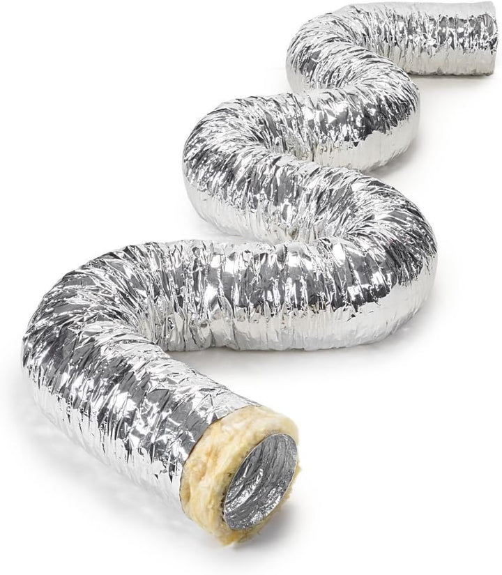STERR Isolierter flexibler Lüftungskanalschlauch 200 mm x 5 m - Abluftschlauch - Kanalschlauch für H