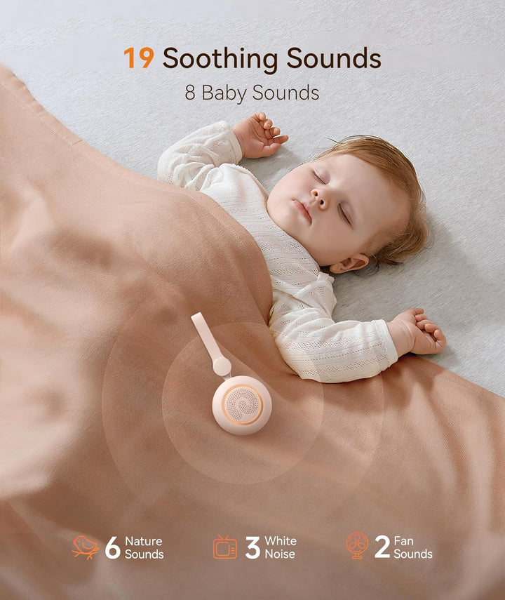 Dreamegg Sleep Lite 1 White Noise Machine Baby - Tragbares Weisses Rauschen Baby mit 19 Klänge, Eins