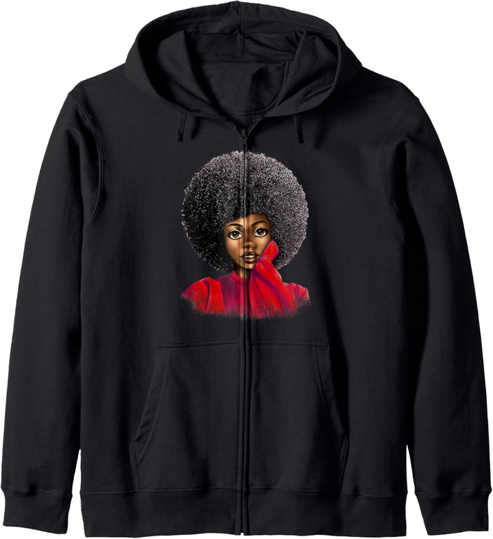 Black History Month Afro Word Art Natural Hair Sexy Melanin Kapuzenjacke
