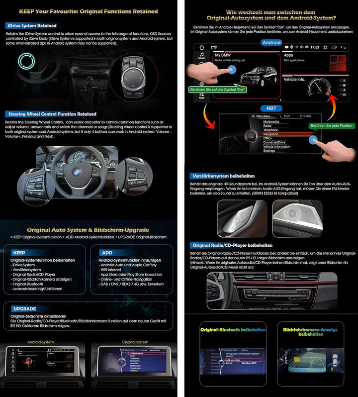 Erisin 10.25" Android 12 Autoradio GPS Navi für BMW X5 E70 X6 E71 CIC System Unterstützt CarPlay IPS