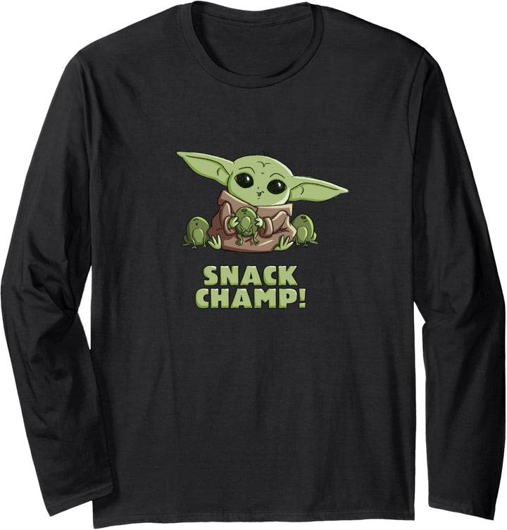 Star Wars The Mandalorian The Child Snack Champ Langarmshirt