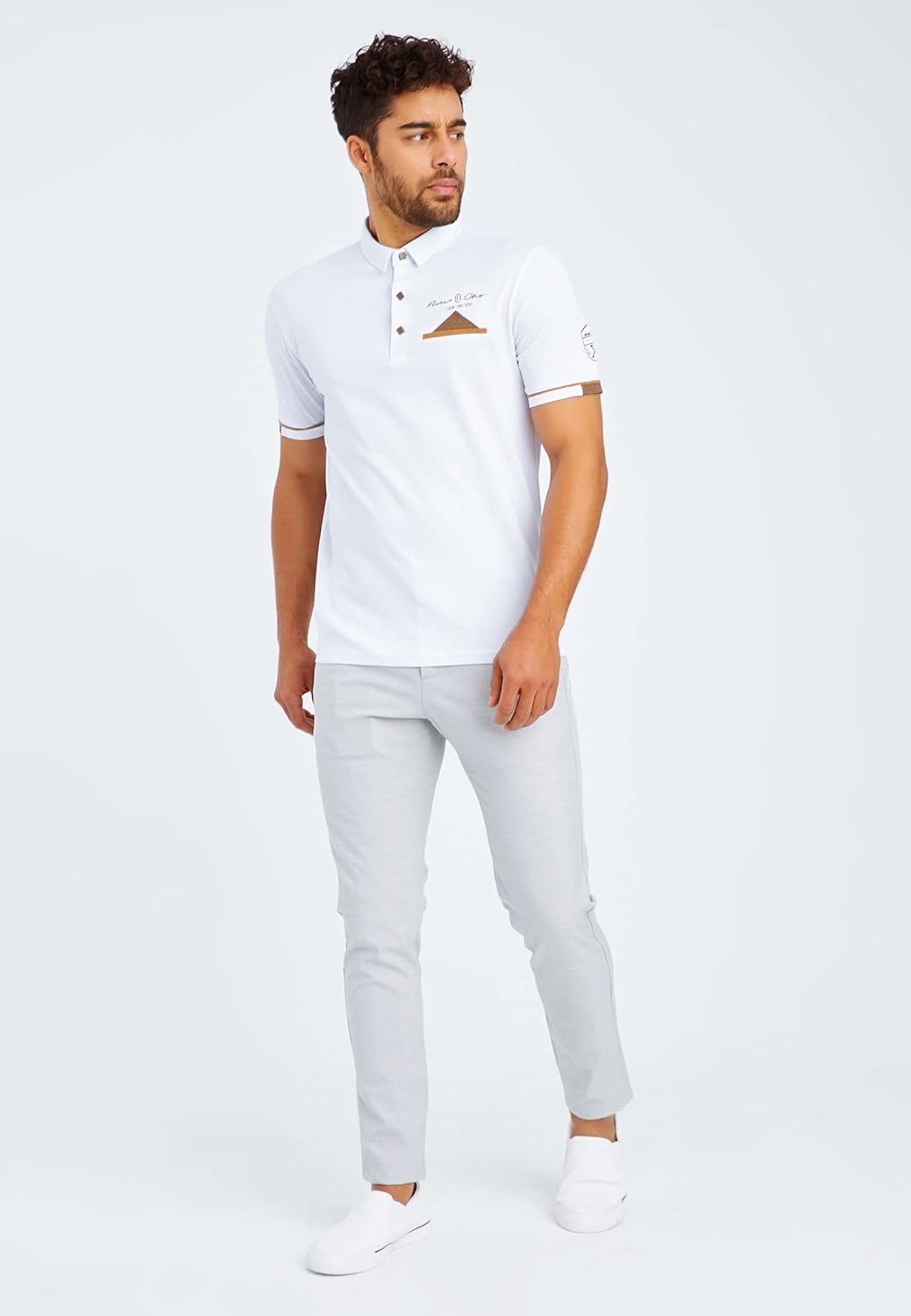Leif Nelson Poloshirts Herren Sommer T-Shirt Polo Kragen Baumwolle-Anteil Basic Anthrazites Männer S