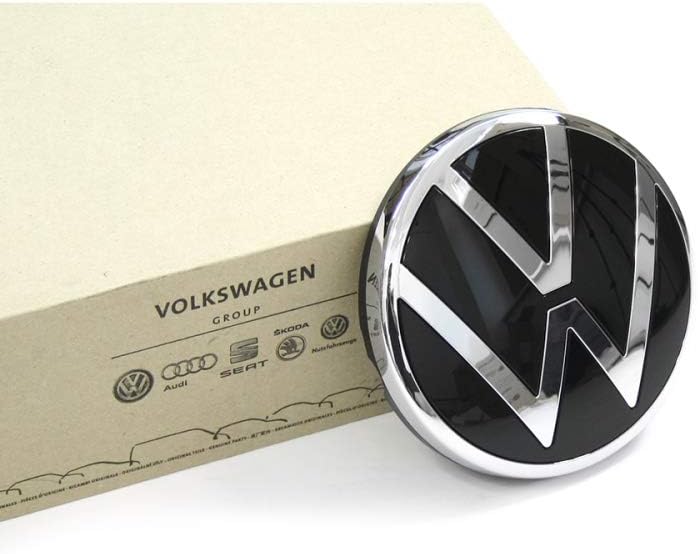 Volkswagen 5H0898633 Emblem Heckklappe Zeichen Logo Chrom/schwarz, nur für Fahrzeuge ohne Rückfahrka