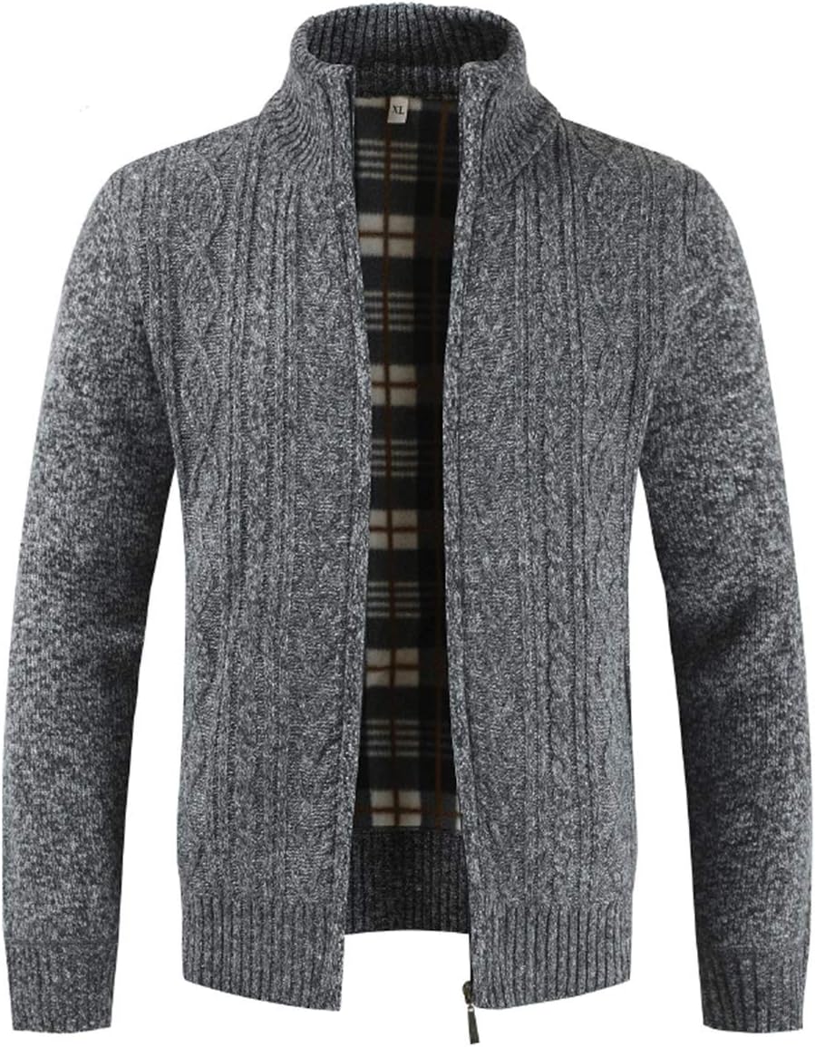 Sliktaa Herren Strickjacke Festival Cardigan Warm Trachtenjacke Mode Schlichter Pullover Langarm Swe