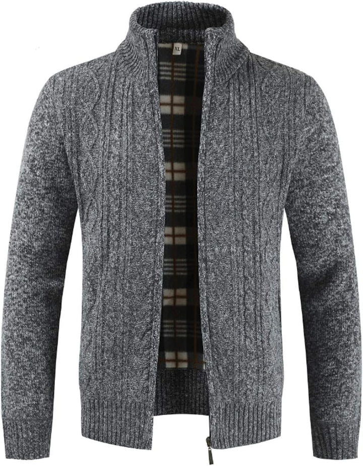 Sliktaa Herren Strickjacke Festival Cardigan Warm Trachtenjacke Mode Schlichter Pullover Langarm Swe