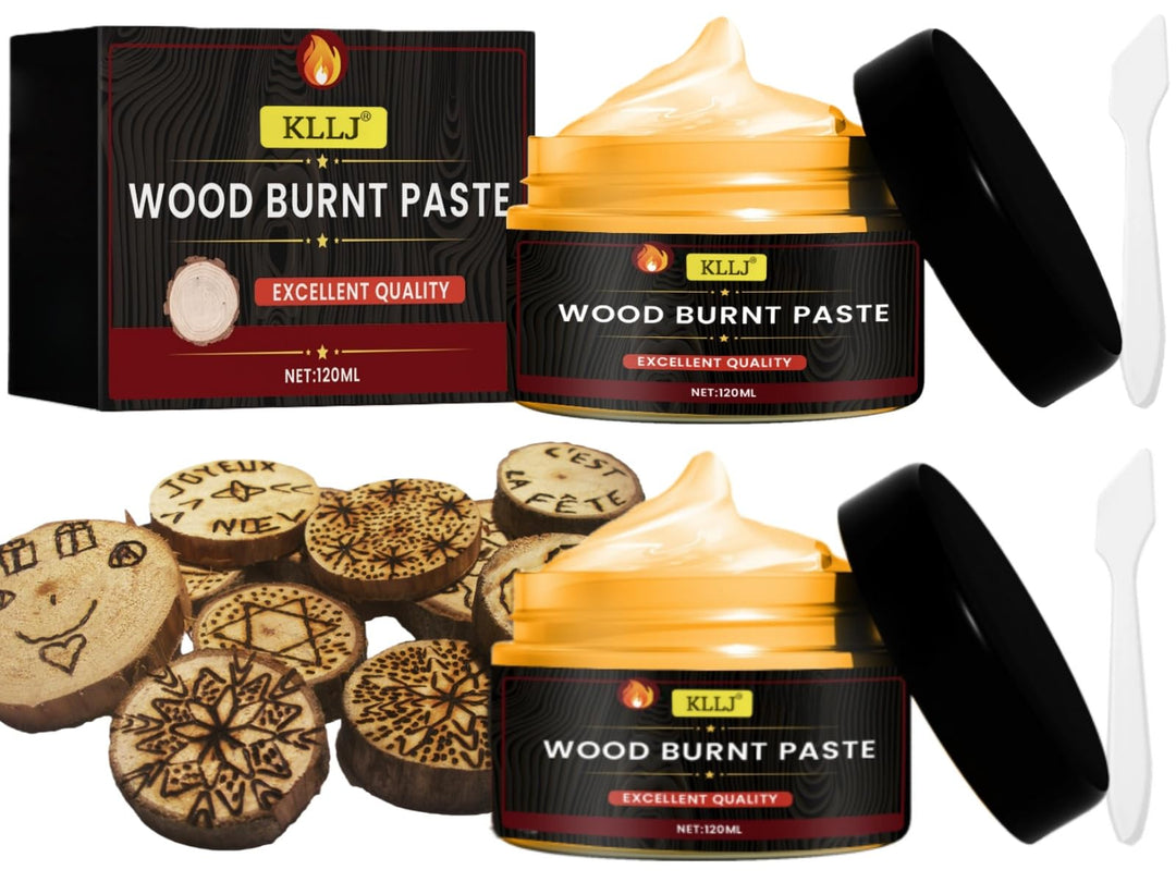 Holzbrennpaste Brennpaste Gel,2pcs Multifunktionales DIY Brandmalerei für Holz,Holzbrennpaste,Wood B