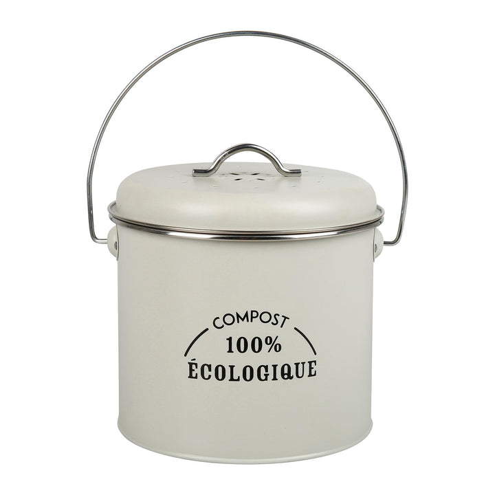 Gimel 530212 Komposteimer für die Küche, rund, Ø 16 cm, Höhe 25 cm, aus lackiertem Metall, inklusive
