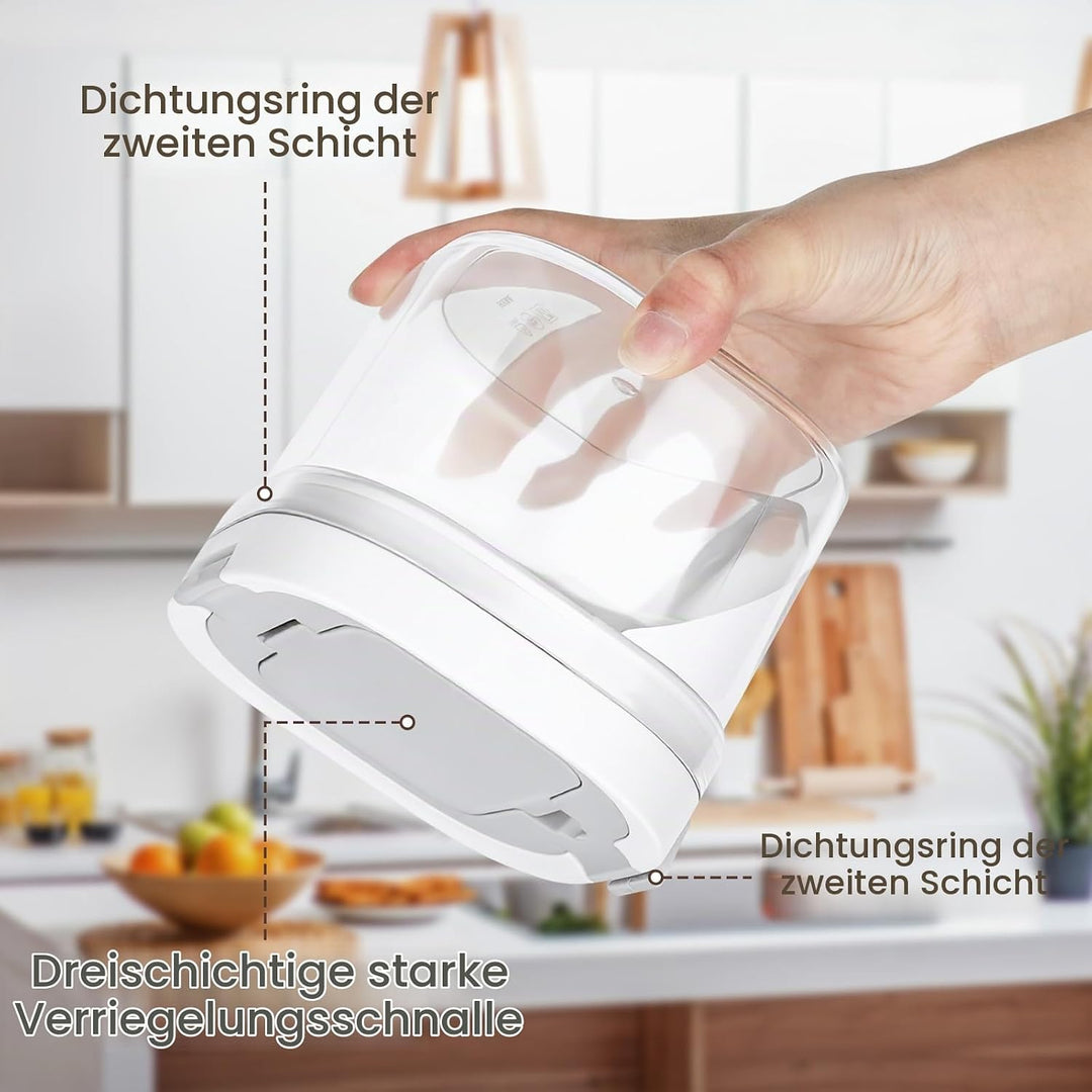 Kaffeedose 800ml, Kaffeebohnen Behälter mit luftdichten Deckel und Löffel, Kunststoff Lebensmittel L