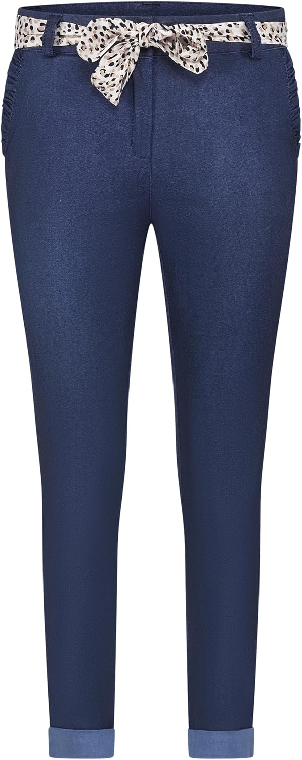 Mississhop Female Damen Stretch Klassische Chino Hose XXL Jenasblau, XXL Jenasblau