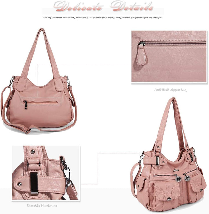 NICOLE & DORIS Handtaschen Damen Lederimitat Umhängetasche Designer Shopper Hobo Taschen Gross Tasch