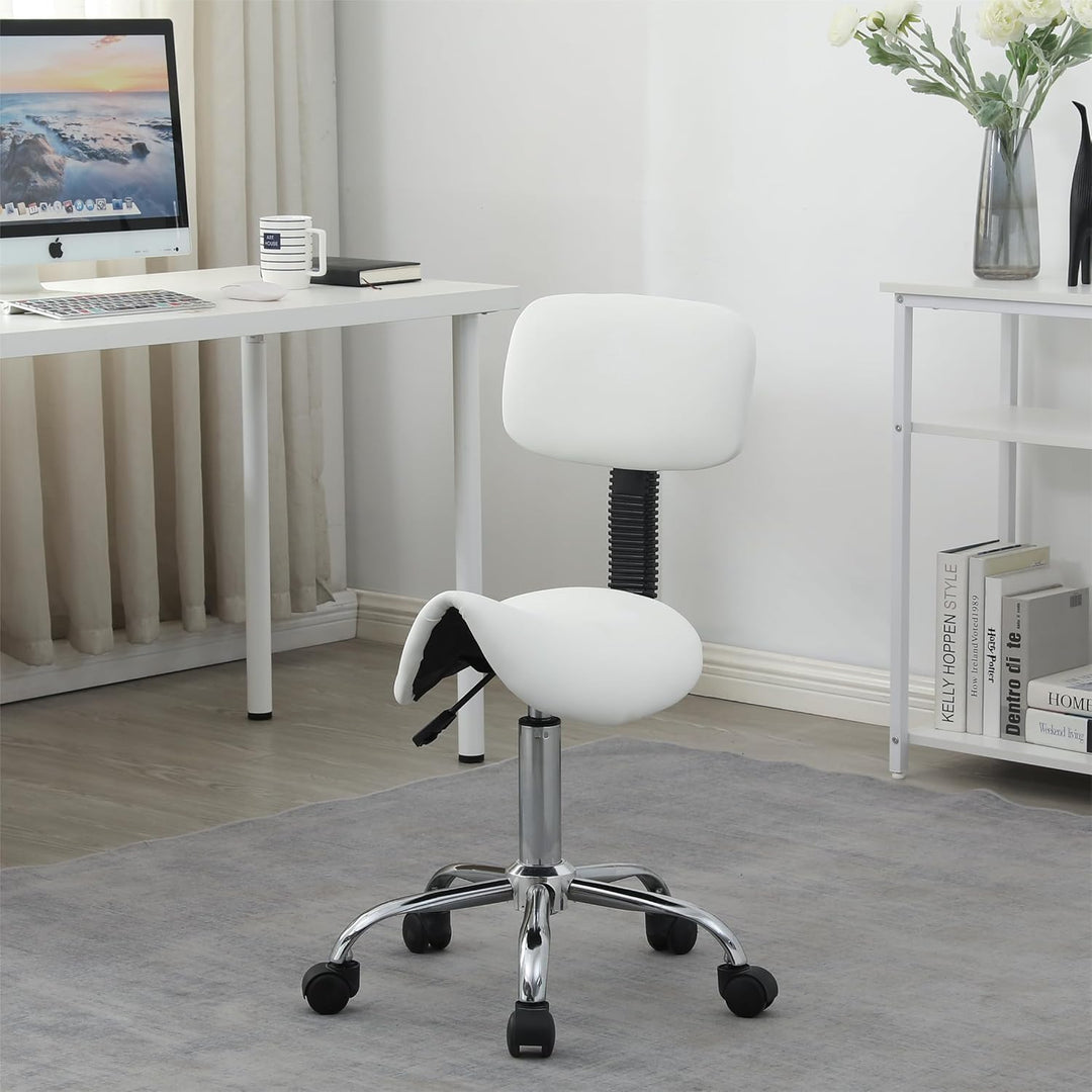 Mingone Sattelhocker Ergonomisch 2 Stück Arbeitshocker Höhenverstellbar 360° Drehbar Sattelstuhl Bür