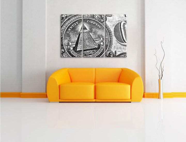 Pixxprint Illuminaten-Pyramide als Leinwandbild/Grösse: 3 Teilig (120x80 cm) cm/Wandbild/Kunstdruck/