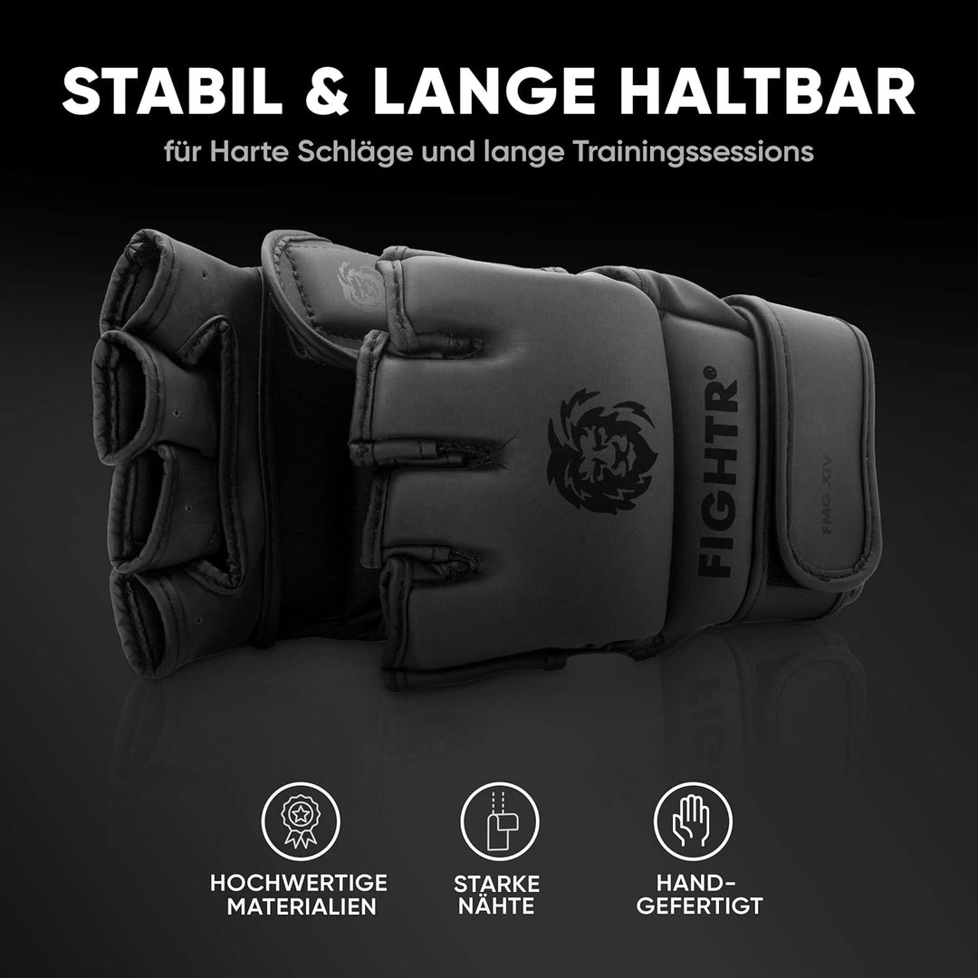 FIGHTR® Profi MMA Handschuhe für Grappling Sparring Training, Kickboxen Kampfsport Muay Thai Boxsack