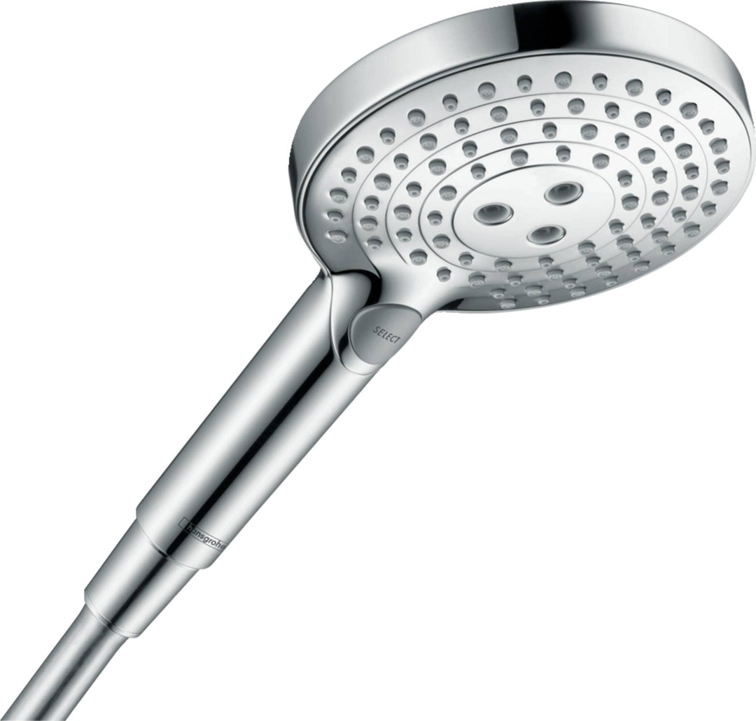 hansgrohe Raindance Select S - wassersparender Duschkopf 8 l/min (EcoSmart), Handbrause mit 3 Strahl