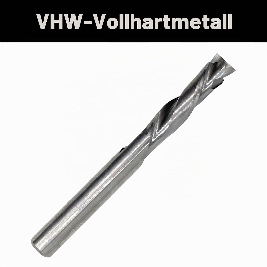 Spiralnutfräser 8mm Schaft，Up&amp;Down Kompressions Cut CNC VHM Spiralfräser für Oberfräse，8 mm mit Schn