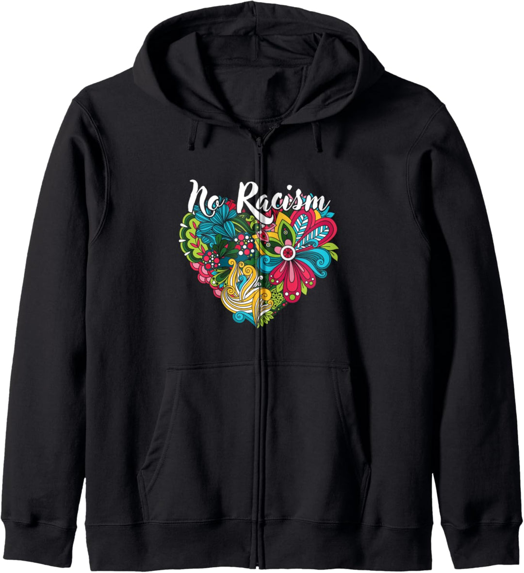 Equality Awareness Floral No Rassism Anti Racist Activist Kapuzenjacke
