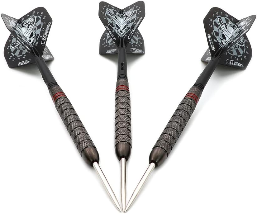 CUESOUL Big Beast 90% 26g/27g Steel Tip Tungsten Dart Set mit Dart Case 27g CSBB-90Y27K7, 27g CSBB-9
