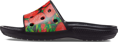 Crocs Klassische Sandalen mit zwei Riemen f r Erwachsene, Rot/Schwarz, 43/44 EU