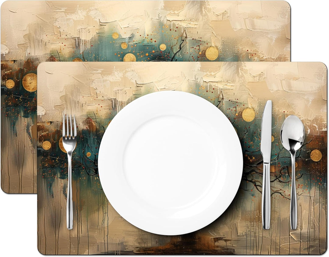 KitchenYeah© Platzsets Abwaschbar 6-Teilig 45x30 cm Tischsets Platzdeckchen Platzset Unterlage Tisch
